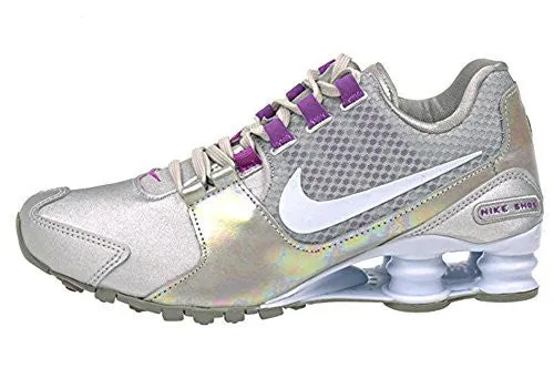 NIKE W SHOX AVENUE SE, WOMENS RUNNING SHOES, METALLIC SILVER/BLUE TINT-HYPER VIOLET, 7.5 M US