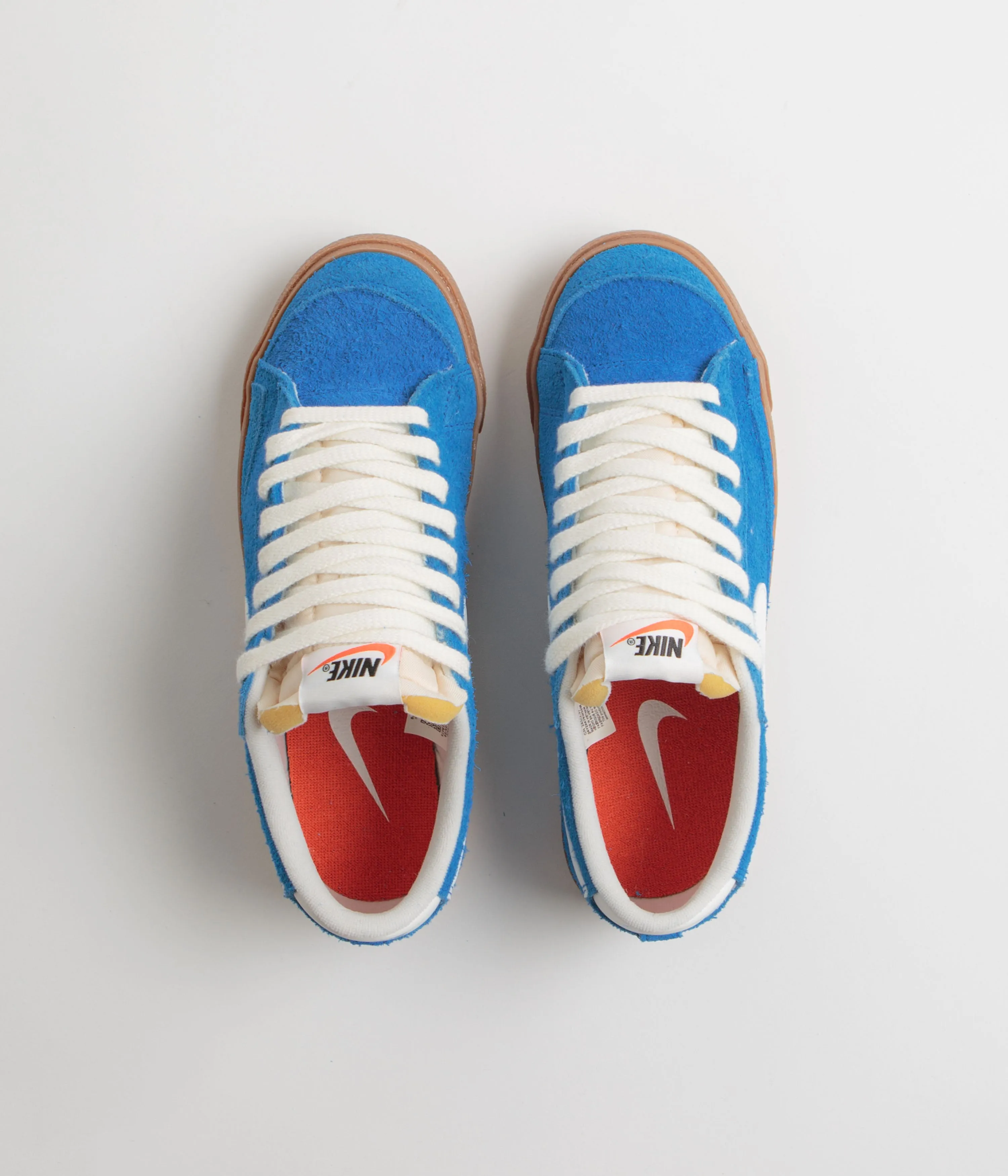 Nike Womens Blazer Low '77 Vintage Shoes - Photo Blue / Sail - Gum Med Brown - Black