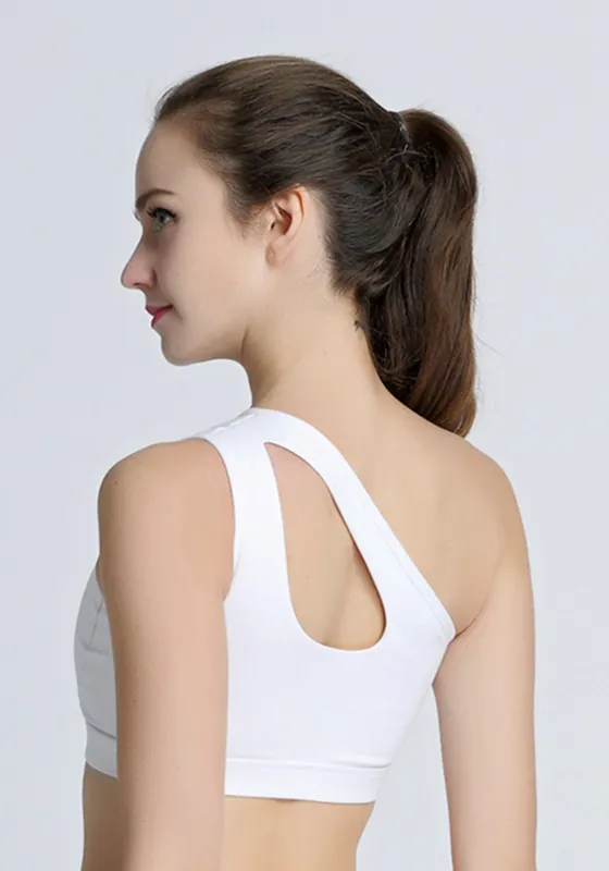 One Shoulder Design Yoga Bra