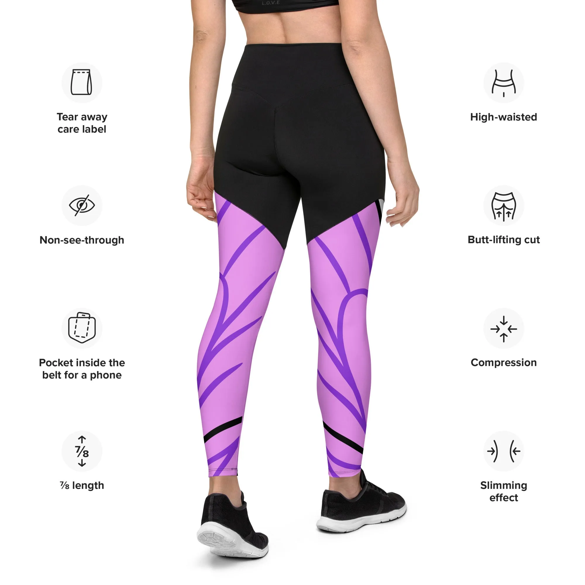 Oversized Arrow Sports Leggings | Comfortable Gym Clothes | Comfy Yoga Wear