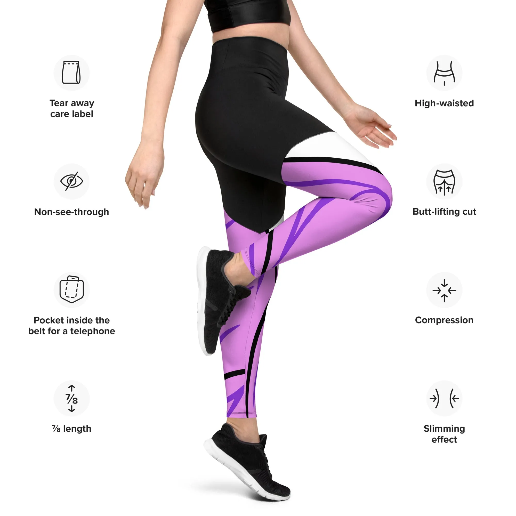 Oversized Arrow Sports Leggings | Comfortable Gym Clothes | Comfy Yoga Wear