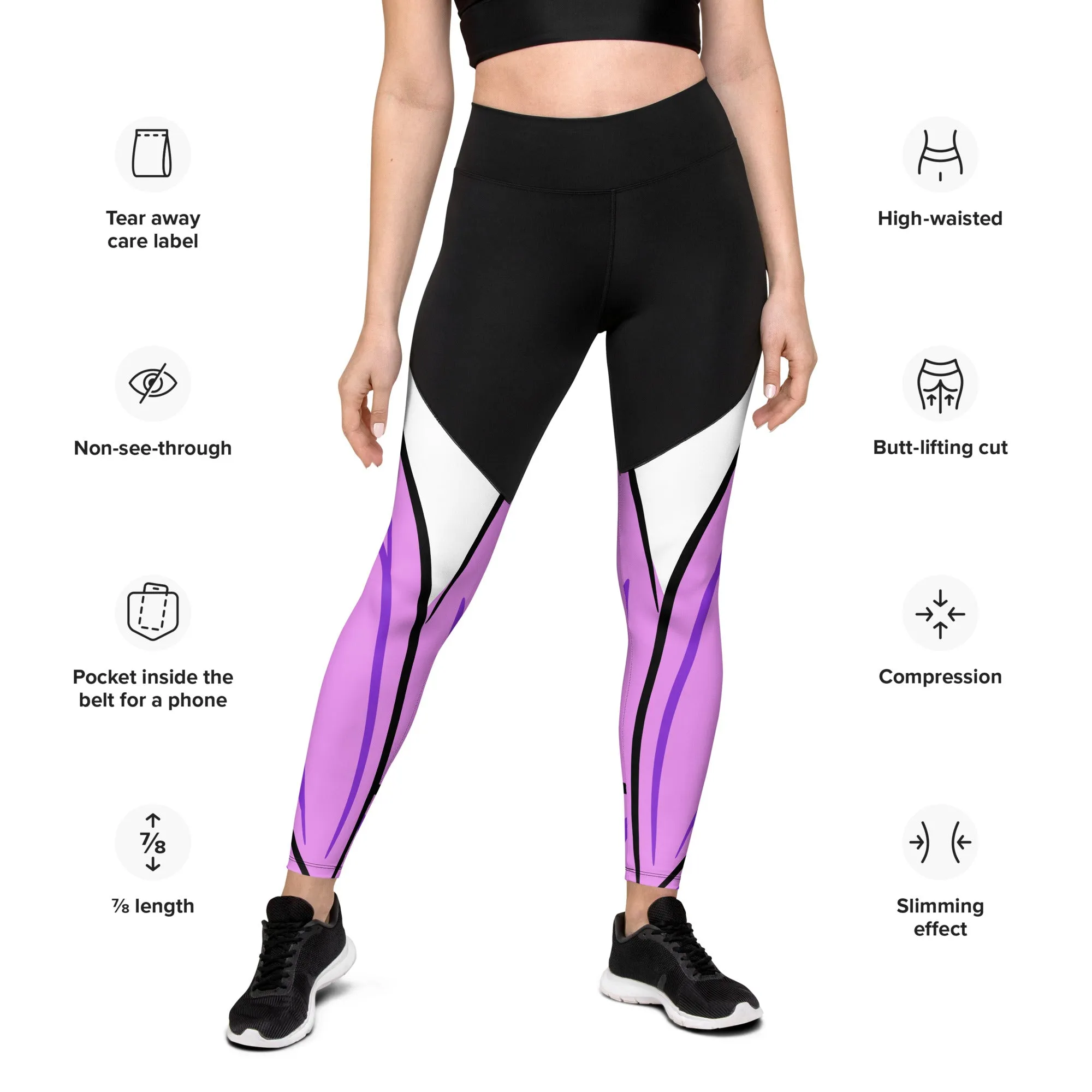 Oversized Arrow Sports Leggings | Comfortable Gym Clothes | Comfy Yoga Wear