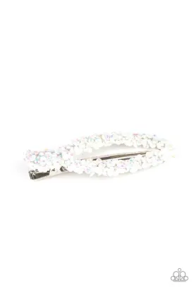 Paparazzi Hair Accessories ~ Dusted In Dazzle - White