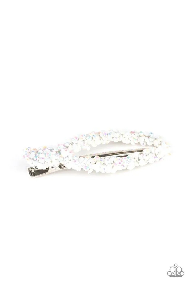 Paparazzi Hair Accessories ~ Dusted In Dazzle - White