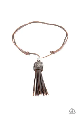 Paparazzi Necklace ~ Old Town Road - Brown