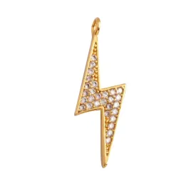 Pave Lightening Bolt Charm