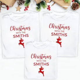 Personalised Family Matching Christmas T-Shirts