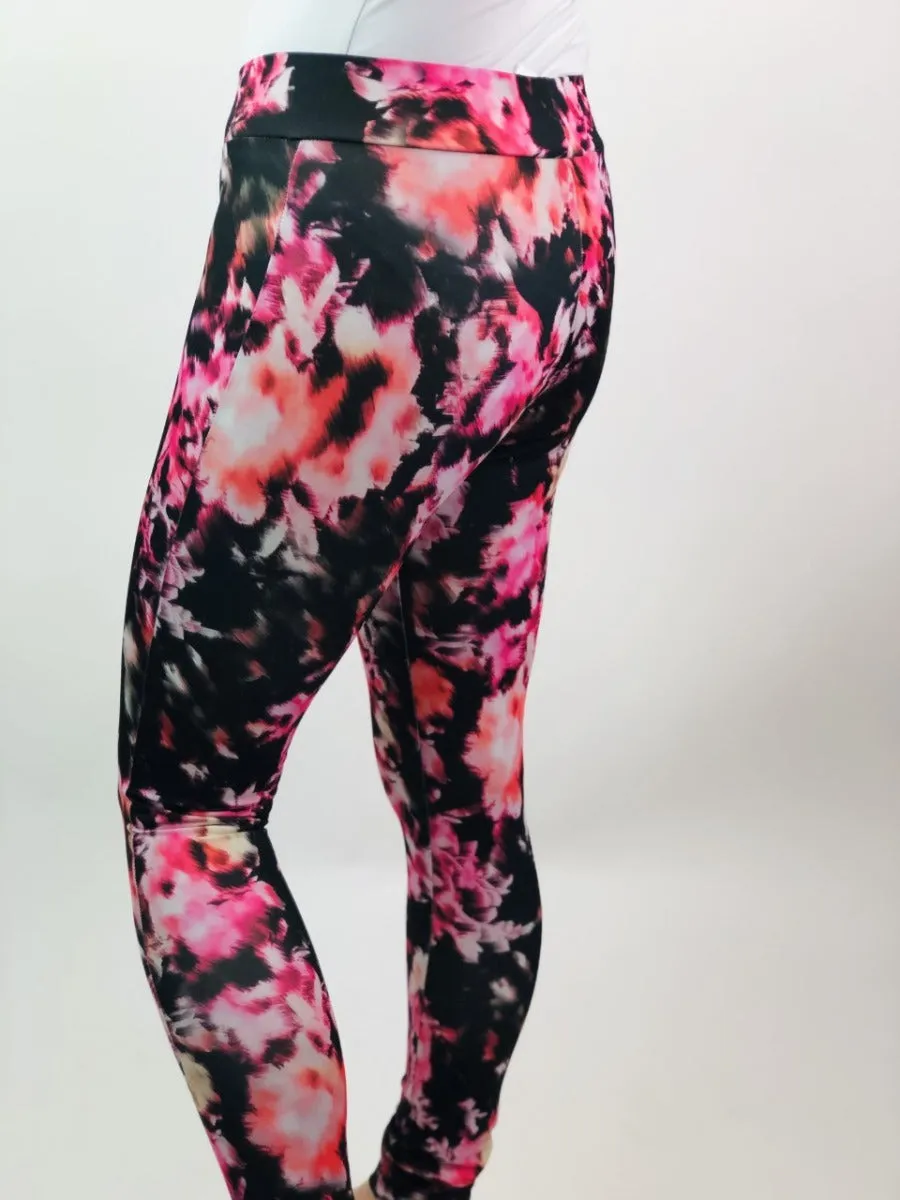 Pink & Black Print Gym Leggings