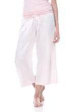 PJ HARLOW - JOLIE Satin Capri Pant in Blush