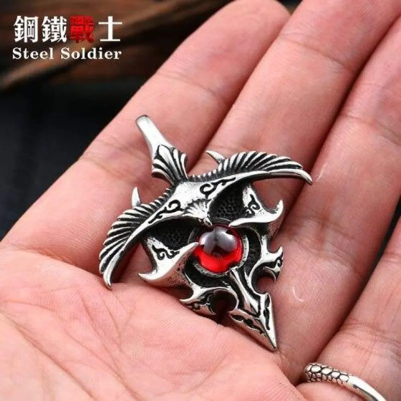 products Stainless eagle with stone pendant Men   Women good detail necklace pendant