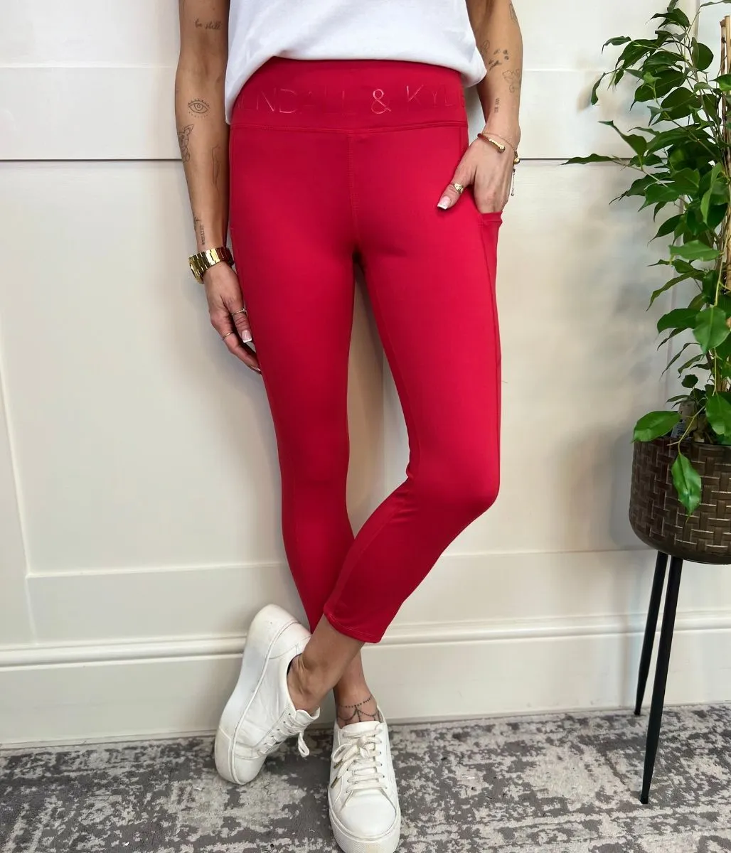 Red Kendall & Kylie High Waisted Leggings