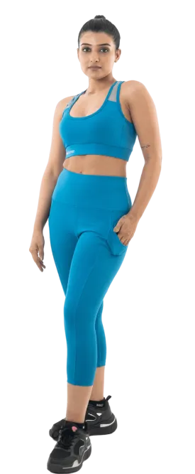 Sea Port Blue High Waist Capri Pant