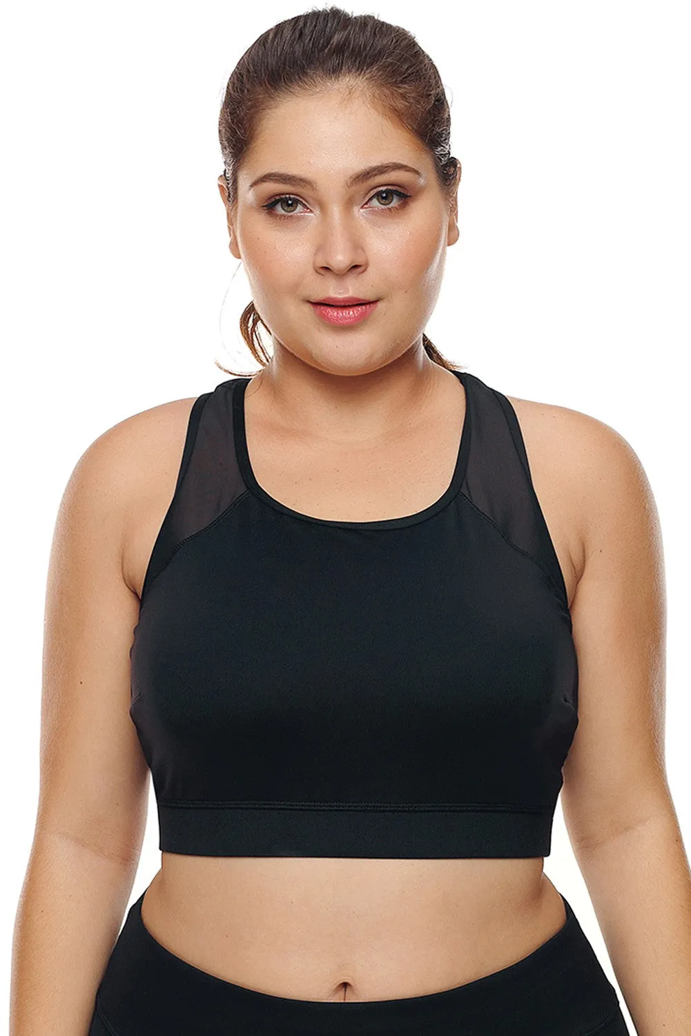 Sheer Mesh Plus Size Sports Bra