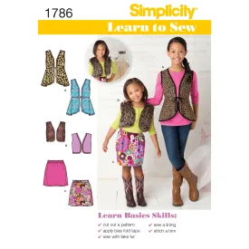 Simplicity Pattern 1786 Learn to Sew Child's & Girls'  Sportswear