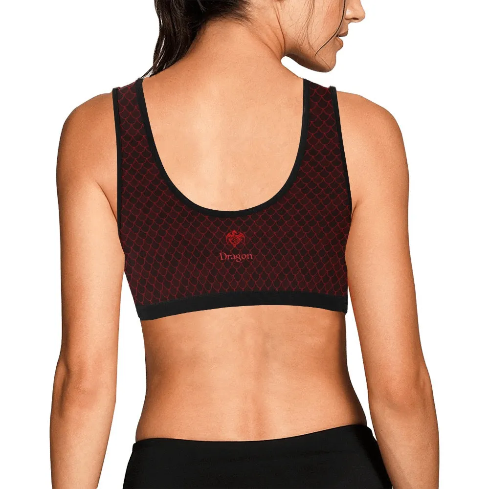 Spellcaster by Patti Negri Compression Sports Bra - "Secret Spell Dragon"