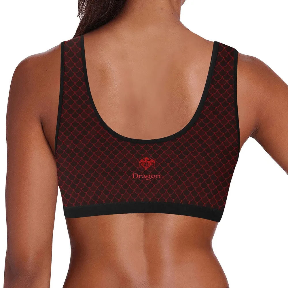 Spellcaster by Patti Negri Compression Sports Bra - "Secret Spell Dragon"