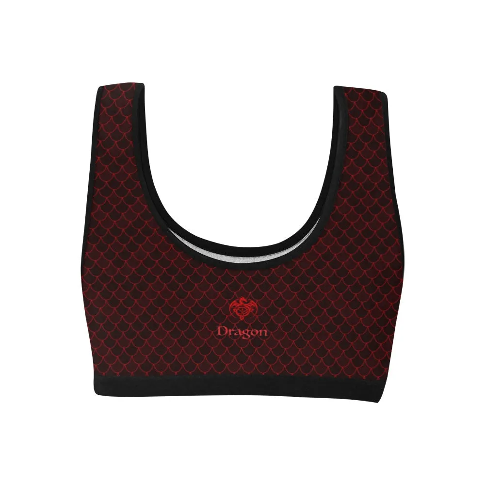 Spellcaster by Patti Negri Compression Sports Bra - "Secret Spell Dragon"