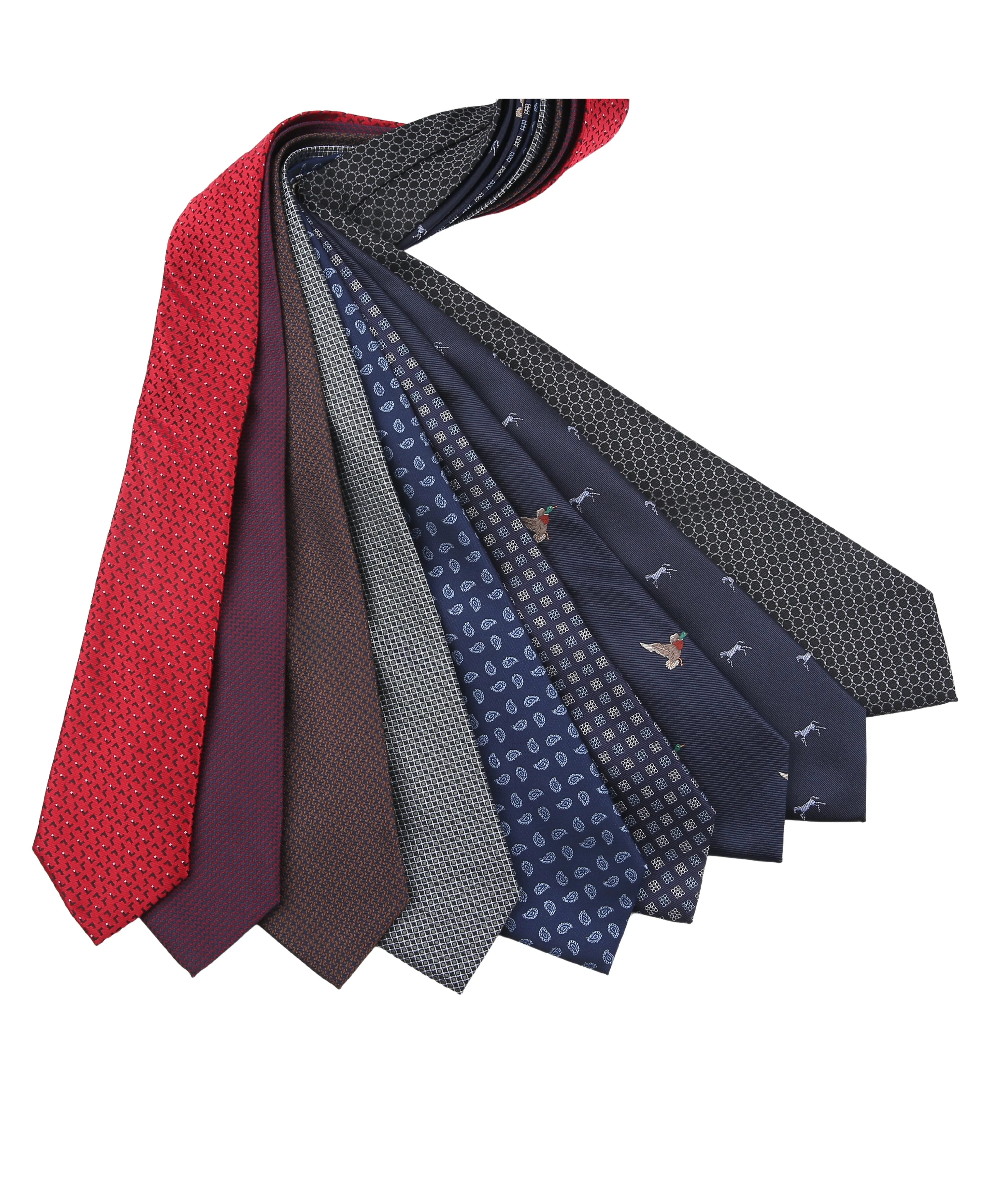 TB Men's Premium Necktie Blue Star Brown