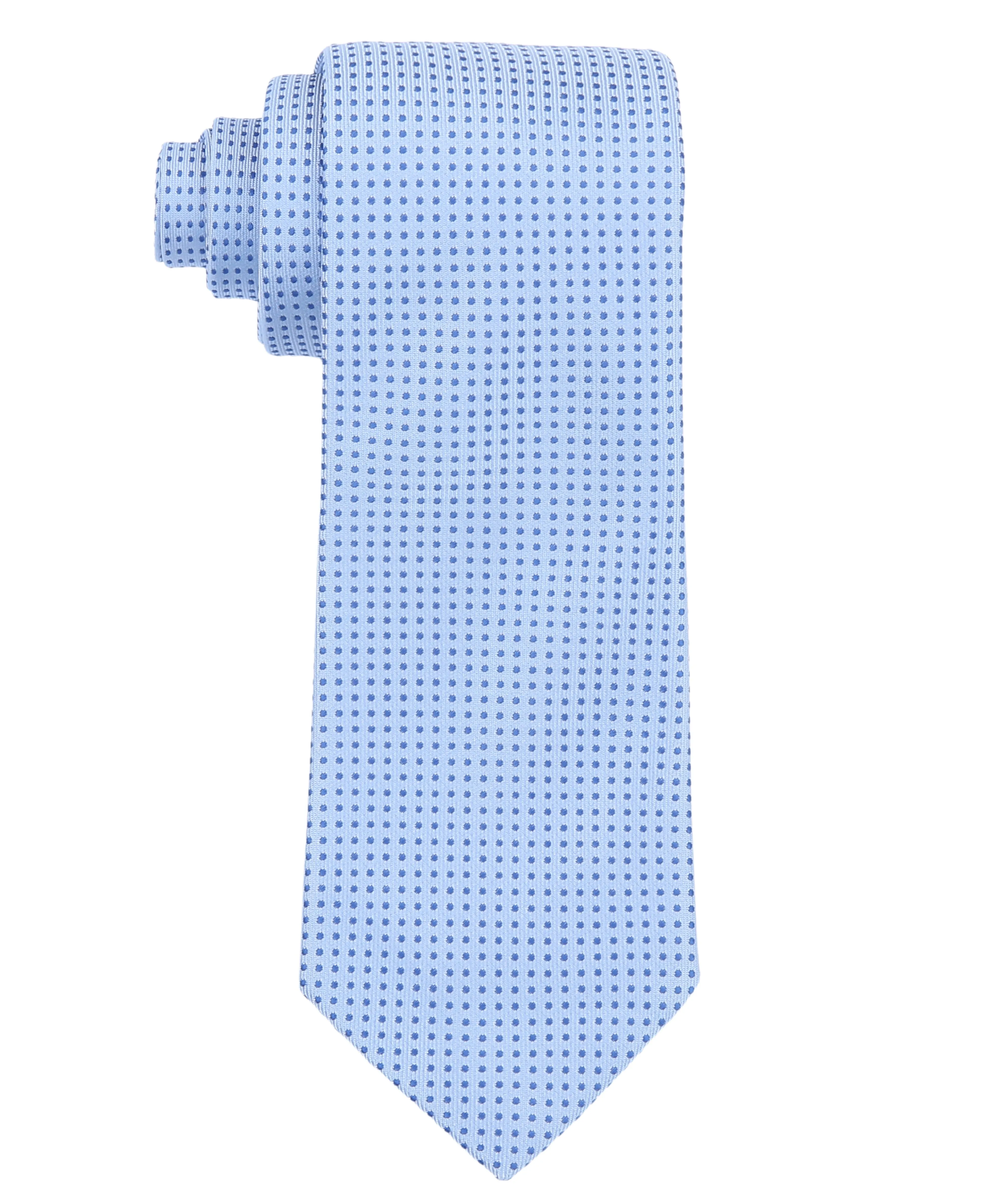 TB Men's Premium Necktie Mini Dot Sky Blue