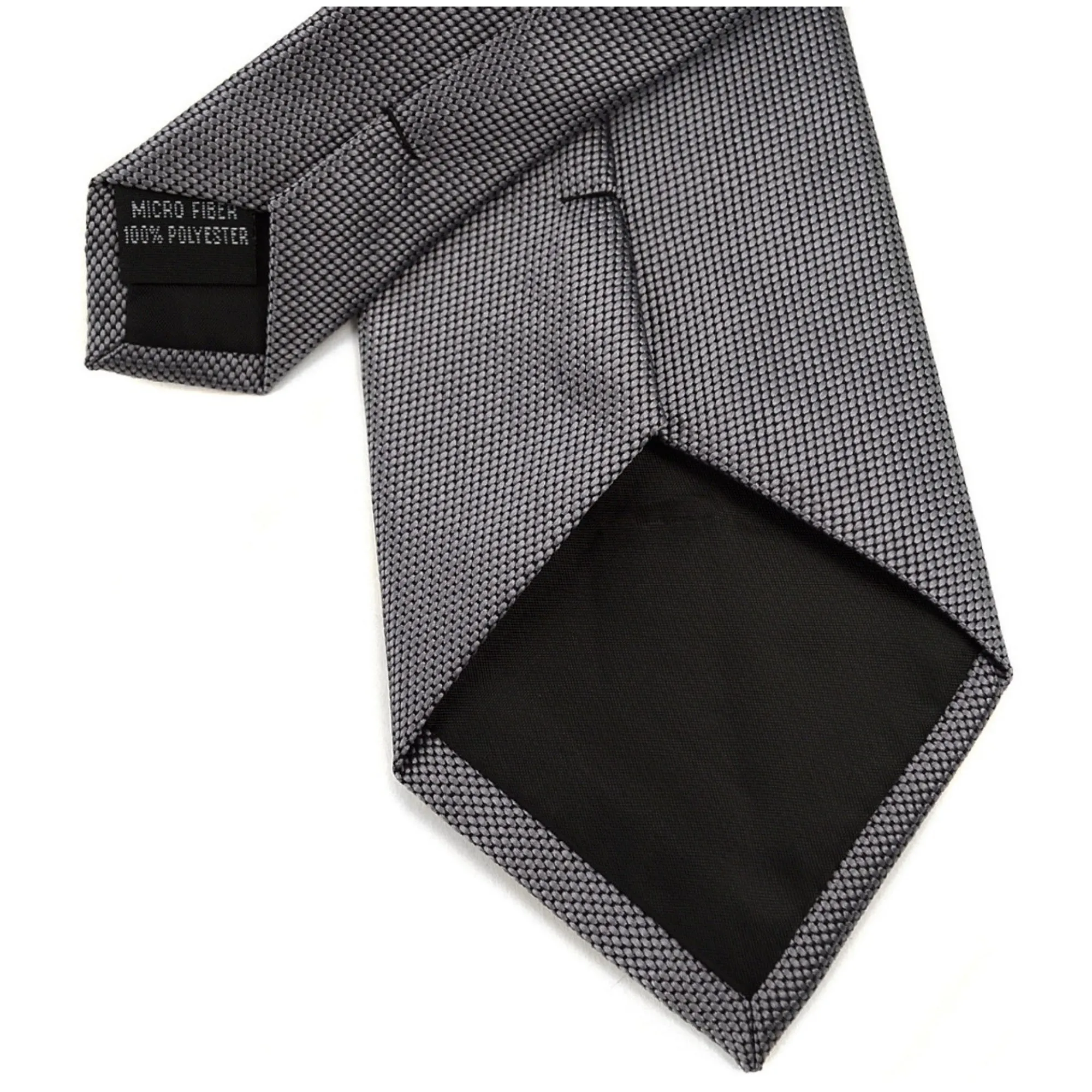 TheDapperTie Boy's Solid Color Microfiber Poly Woven 2.5 Inch Wide And 49 Inch Long Necktie