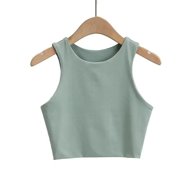 Tight Elastic All-Match Navel Cropped Short Sleeve Tee