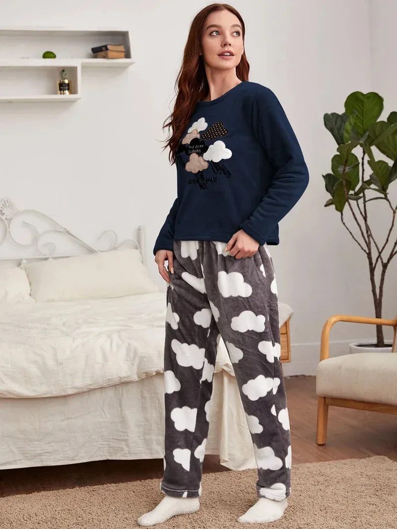 Velvet Thermal Loungewear Set for Cozy Evenings