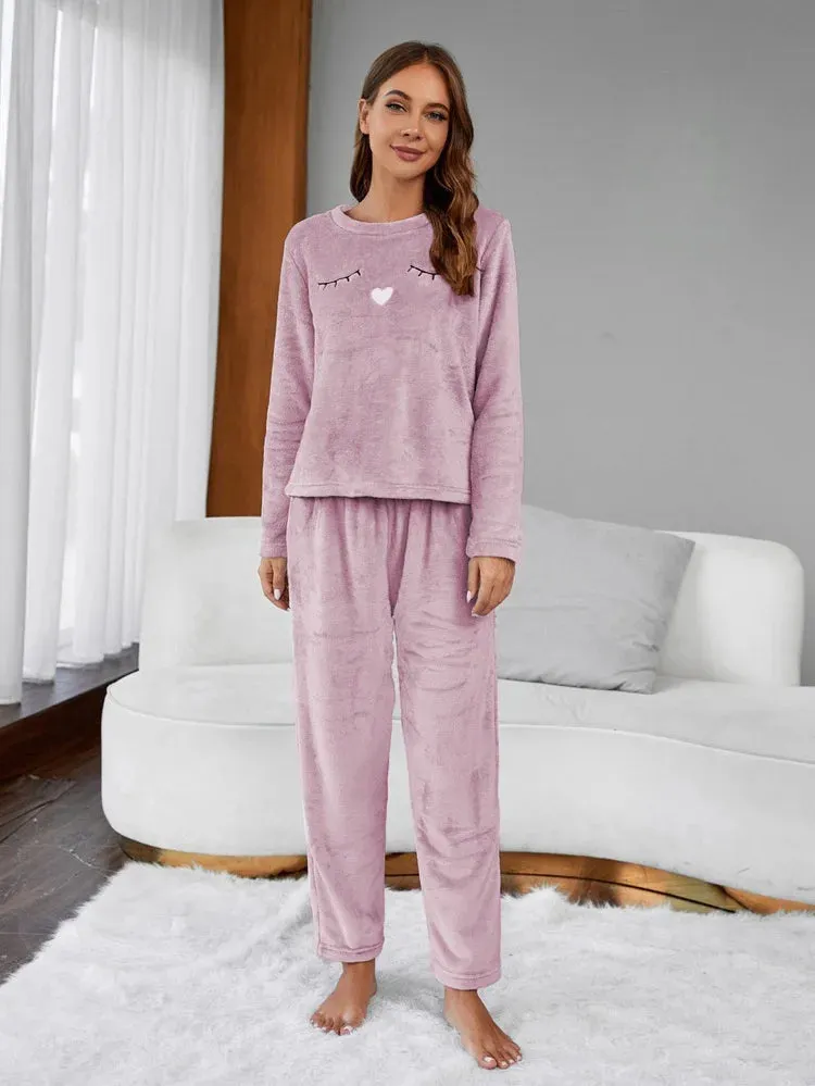 Velvet Thermal Loungewear Set for Cozy Evenings