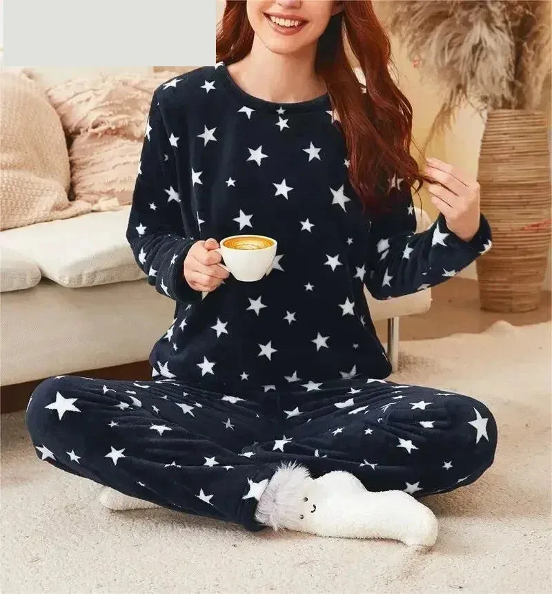 Velvet Thermal Loungewear Set for Cozy Evenings