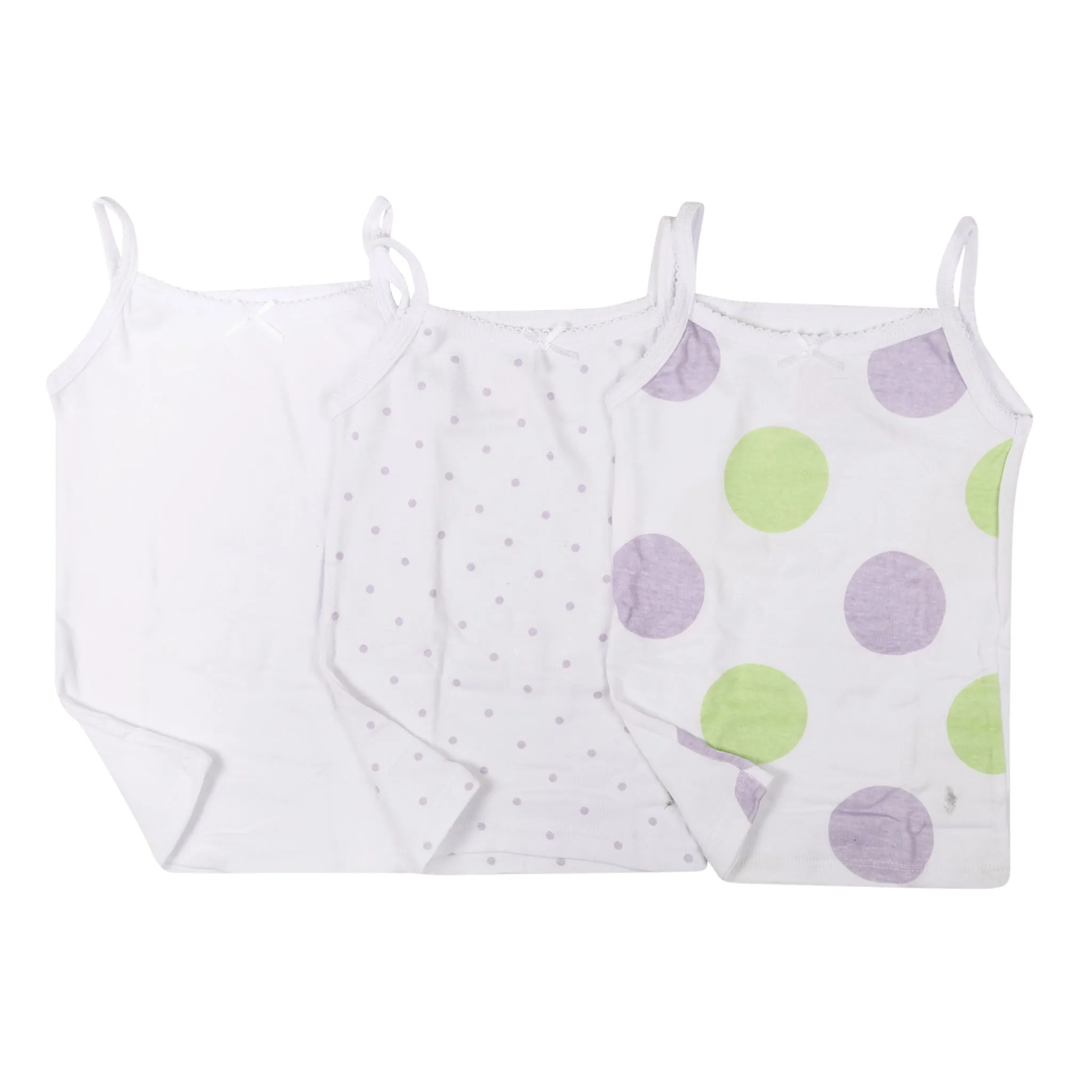 vests polka dot 3pk