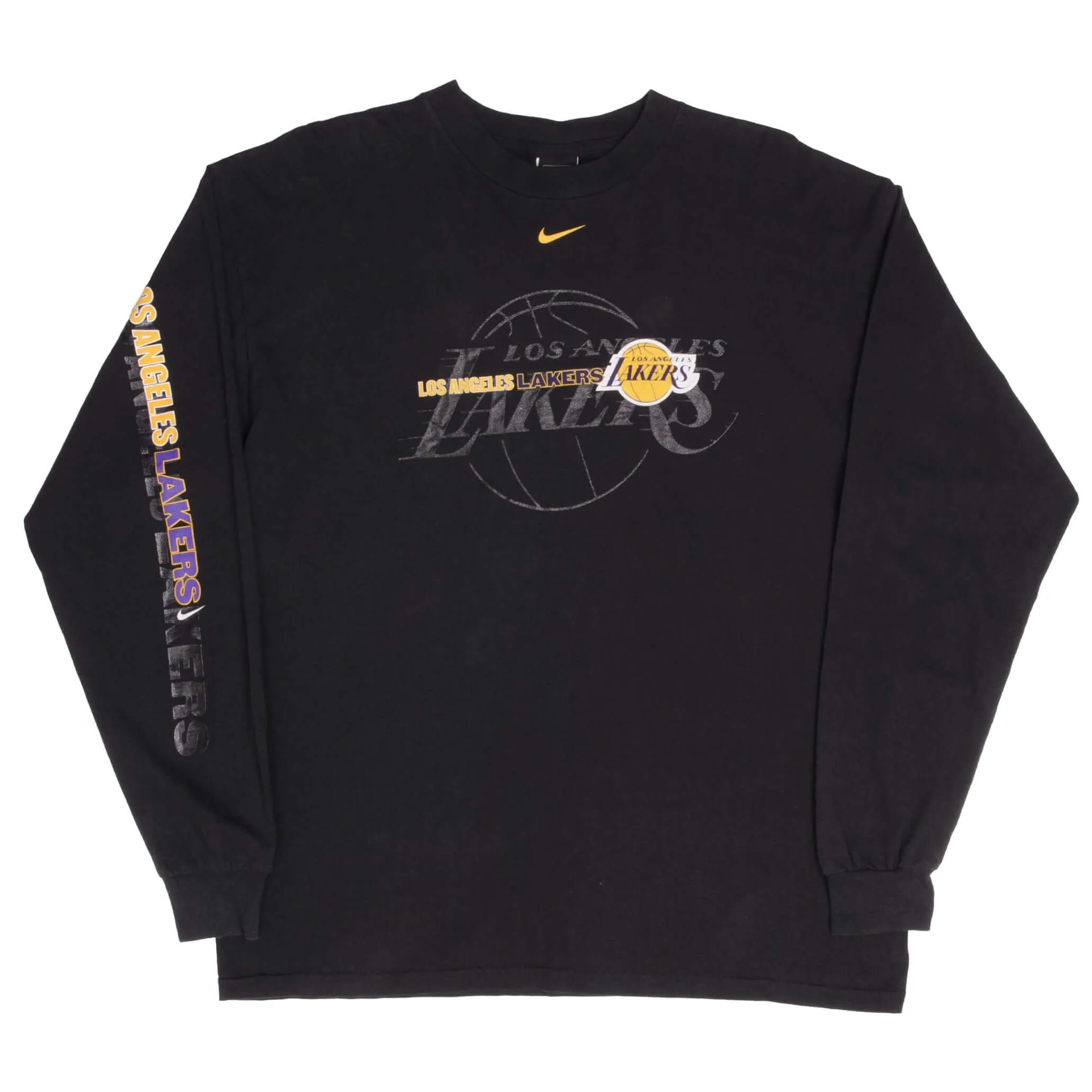 VINTAGE NIKE NBA LOS ANGELES LAKERS 1990S LONG SLEEVE TEE SHIRT SIZE LARGE