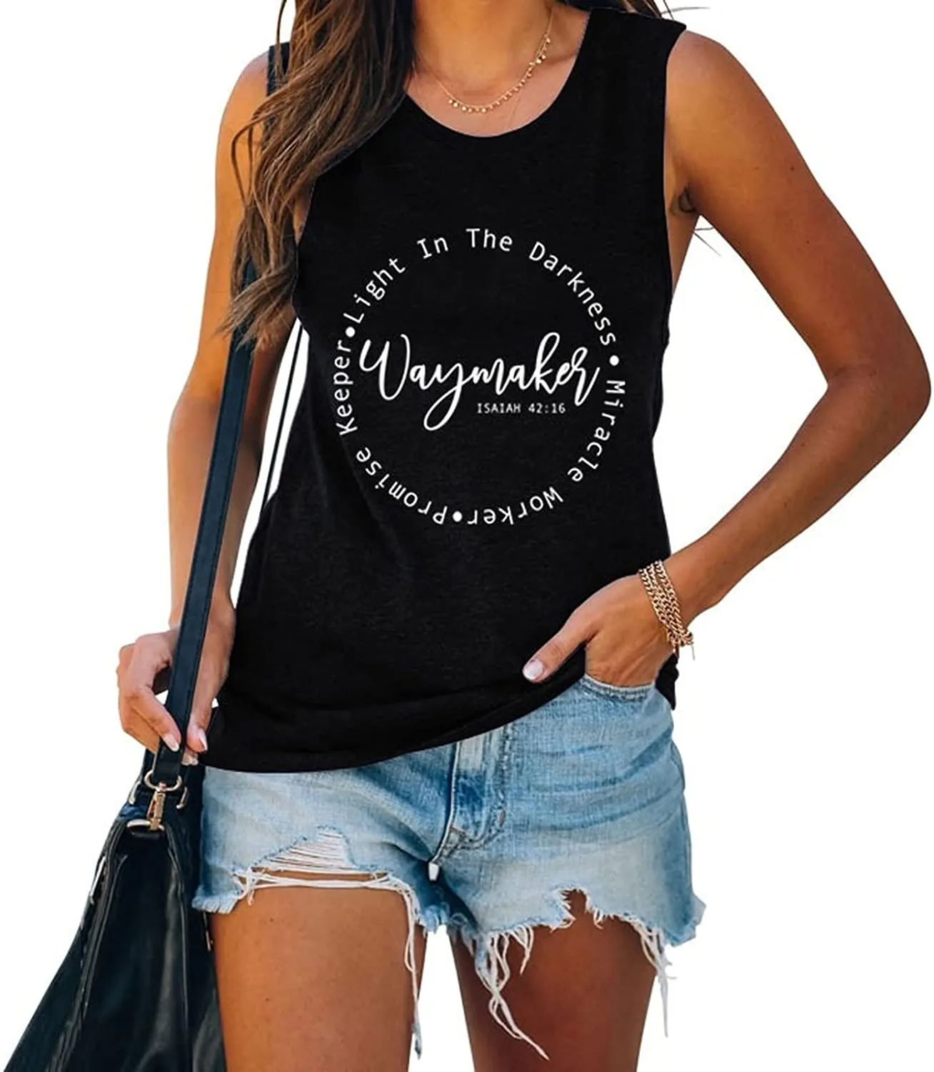 Waymaker Tank for Women About Christian Faith Religious Jesus Shirt