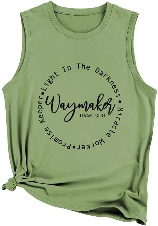 Waymaker Tank for Women About Christian Faith Religious Jesus Shirt