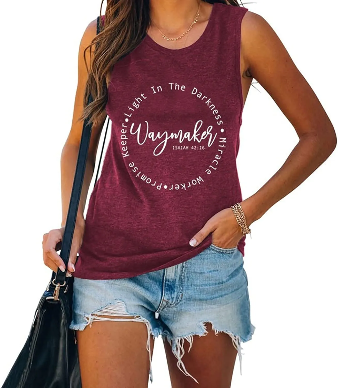 Waymaker Tank for Women About Christian Faith Religious Jesus Shirt