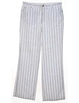 White Striped Trousers - W32 L32