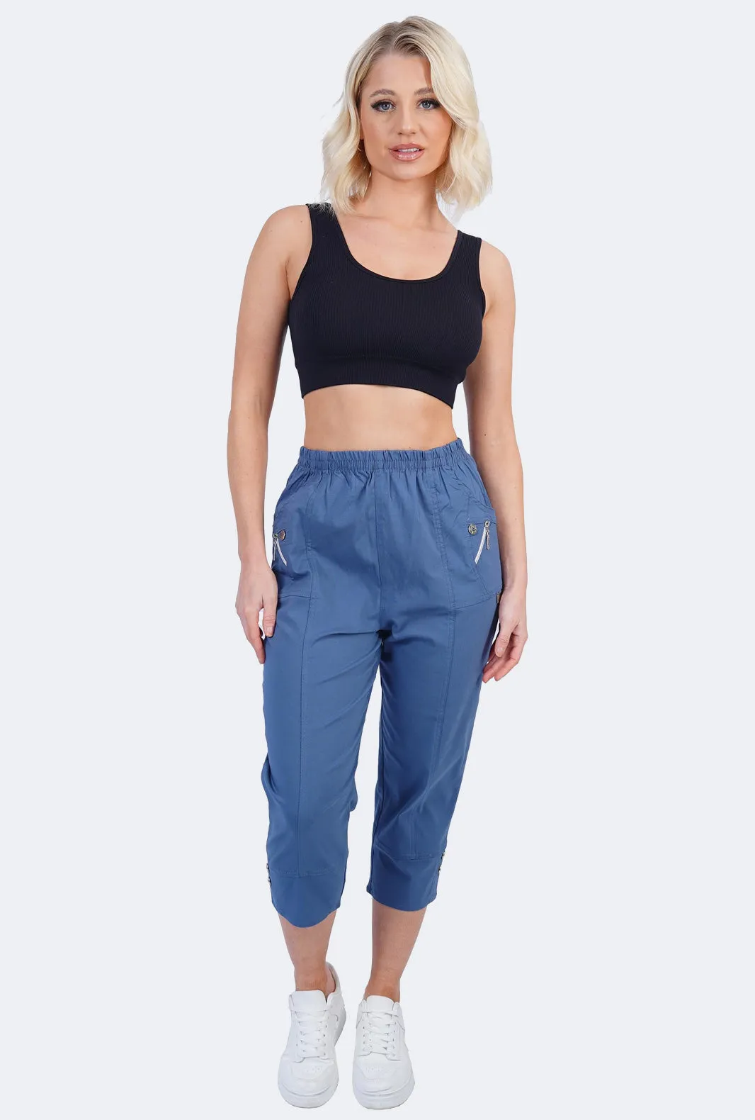 Women Cherry Berry Capri Summer Trouser Pants