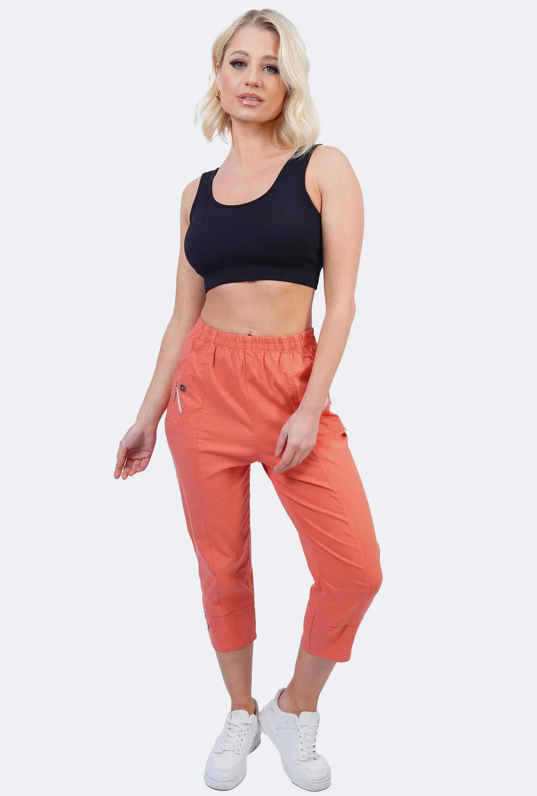 Women Cherry Berry Capri Summer Trouser Pants