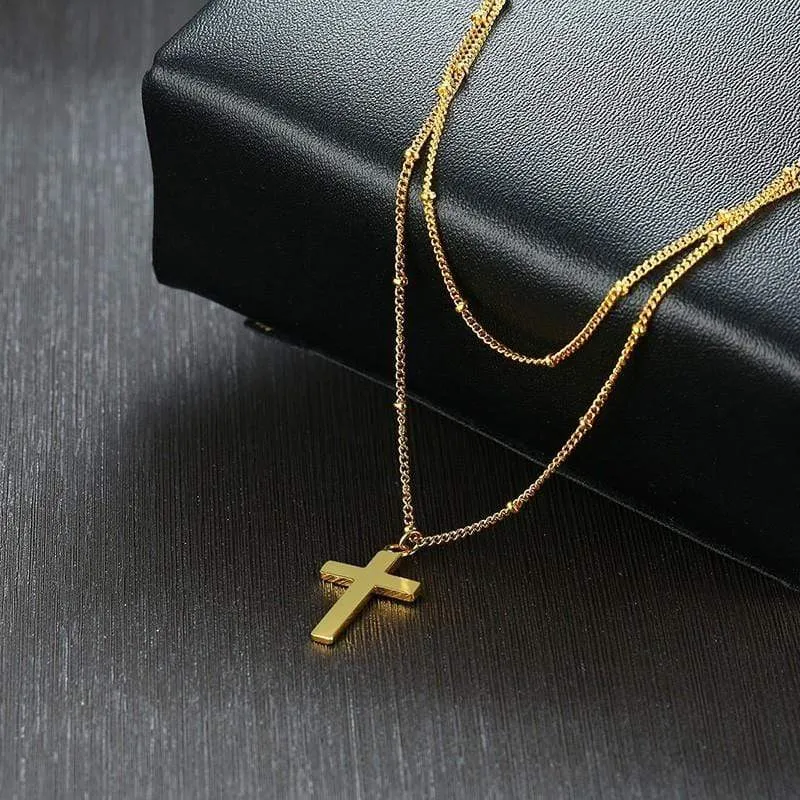 Women's Christian Necklace <br> Double Layer