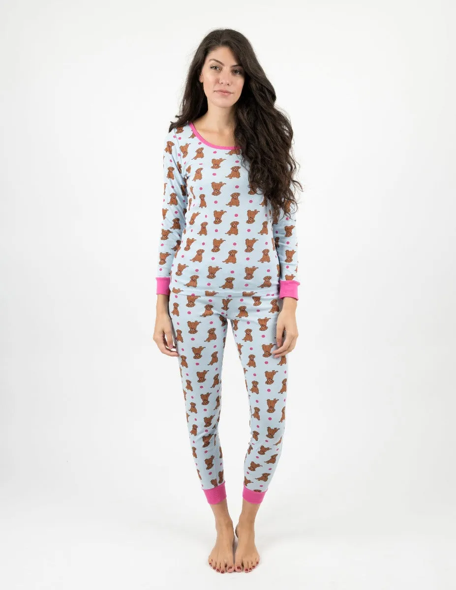 Women's Cotton Puppy Pajamas