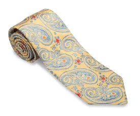 Yellow Gordon Paisley Necktie - F5251