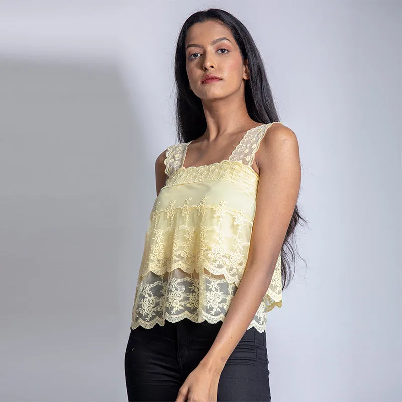 Yellow Lace Top